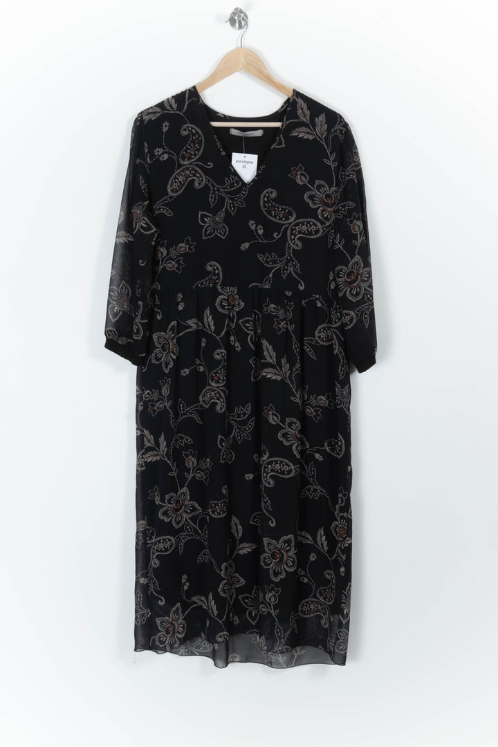 Robe Noire et Grise - Taille L/40 de la marque La Fée Maraboutée | PARAD99037 - Vendu par Paradigme - Image 2