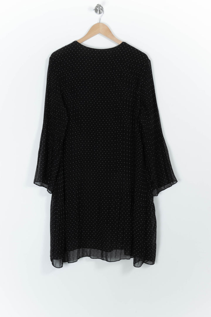 Robe Noire à Pois Blancs - Taille M/38 de la marque La Fée Maraboutée | PARAD99041 - Vendu par Paradigme - Image 4
