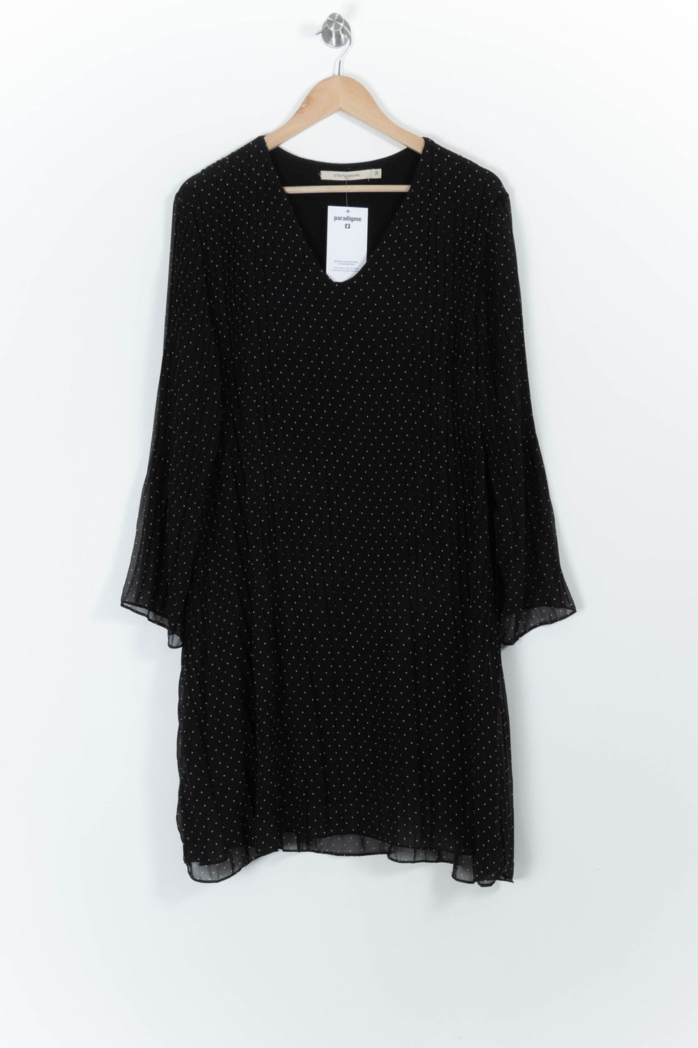 Robe Noire à Pois Blancs - Taille M/38 de la marque La Fée Maraboutée | PARAD99041 - Vendu par Paradigme - Image 2