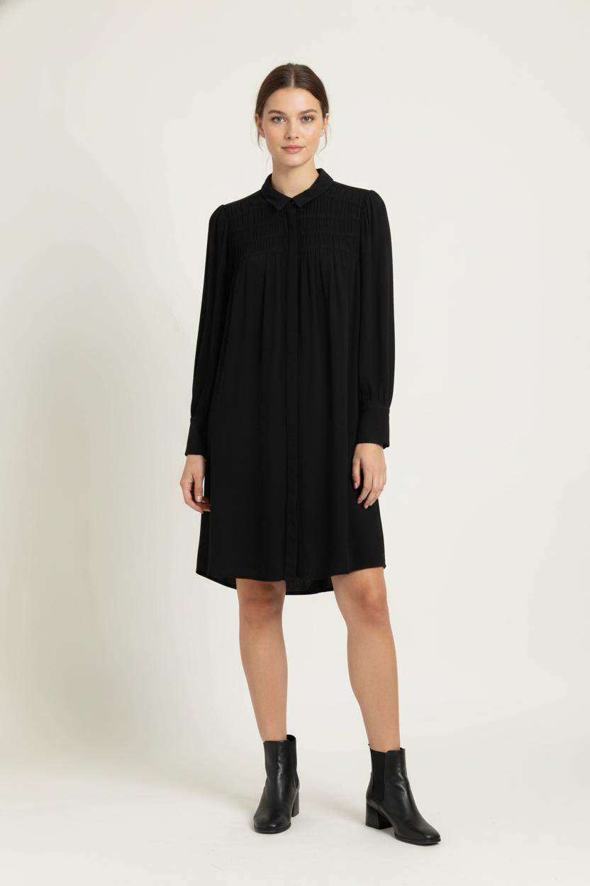 Robe Chemise Noire - Taille L/40 de la marque La Fée Maraboutée | PARAD99042 - Vendu par Paradigme - Image 1