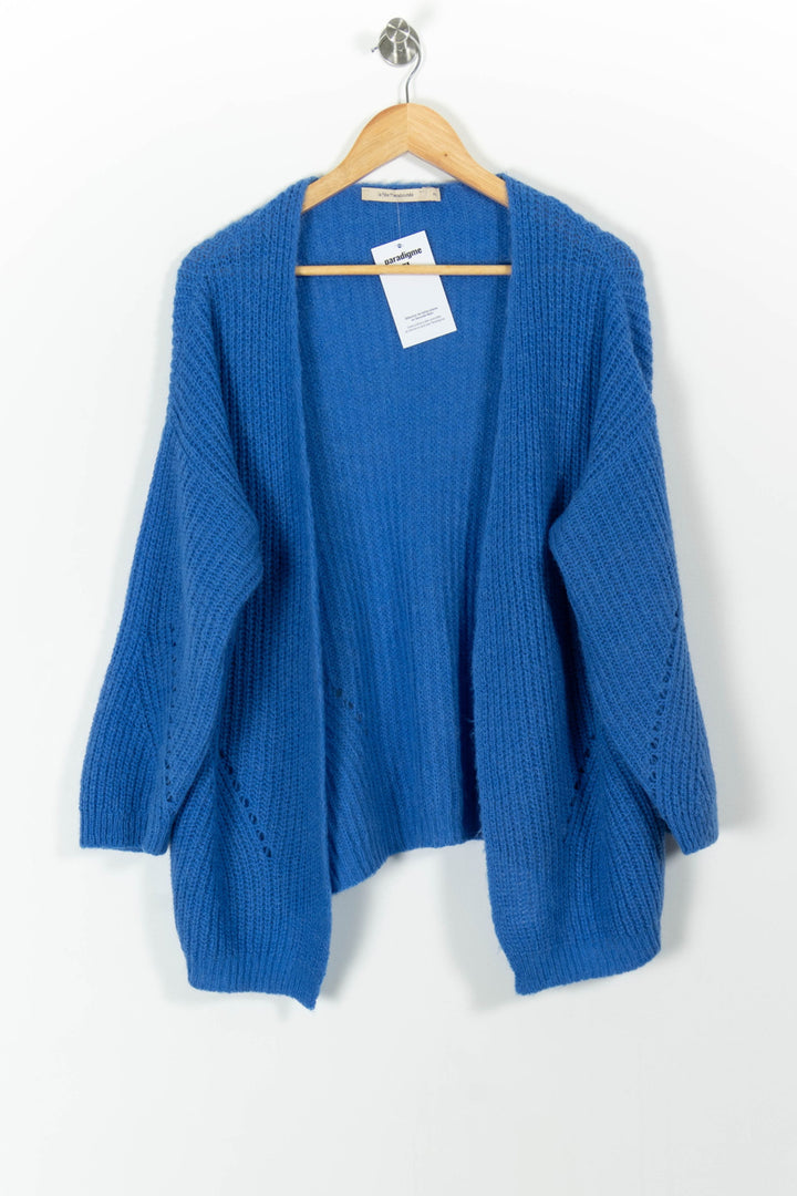 Cardigan Bleu - Taille L/40 de la marque La Fée Maraboutée | PARAD99044 - Vendu par Paradigme - Image 2