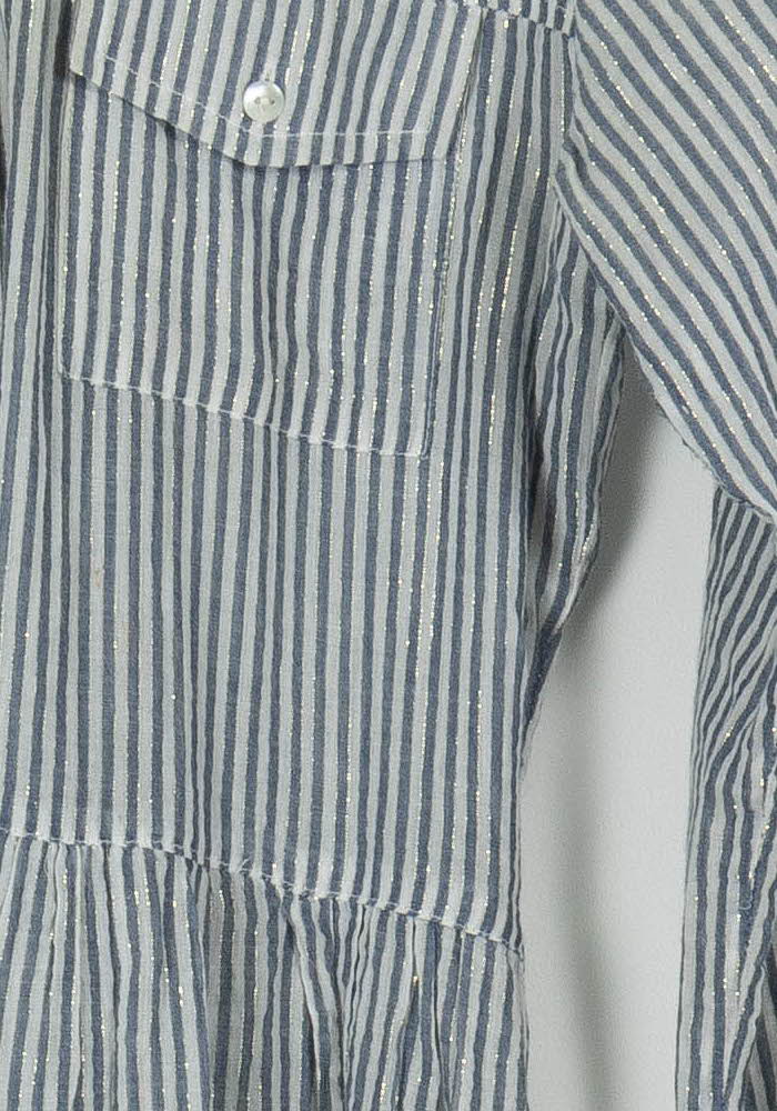 Robe Chemise Bleu et Blanc - Taille S/36 de la marque Stella Forest | PARAD99046 - Vendu par Paradigme - Image 3