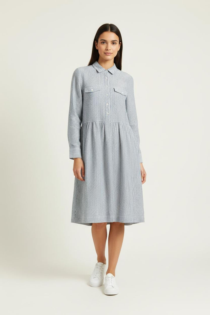 Robe Chemise Bleu et Blanc - Taille S/36 de la marque Stella Forest | PARAD99046 - Vendu par Paradigme - Image 1