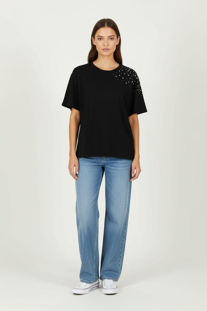 Tee-shirt Noir - Taille S/36 de la marque The Kooples | PARAD99057 - Vendu par Paradigme - Image 1
