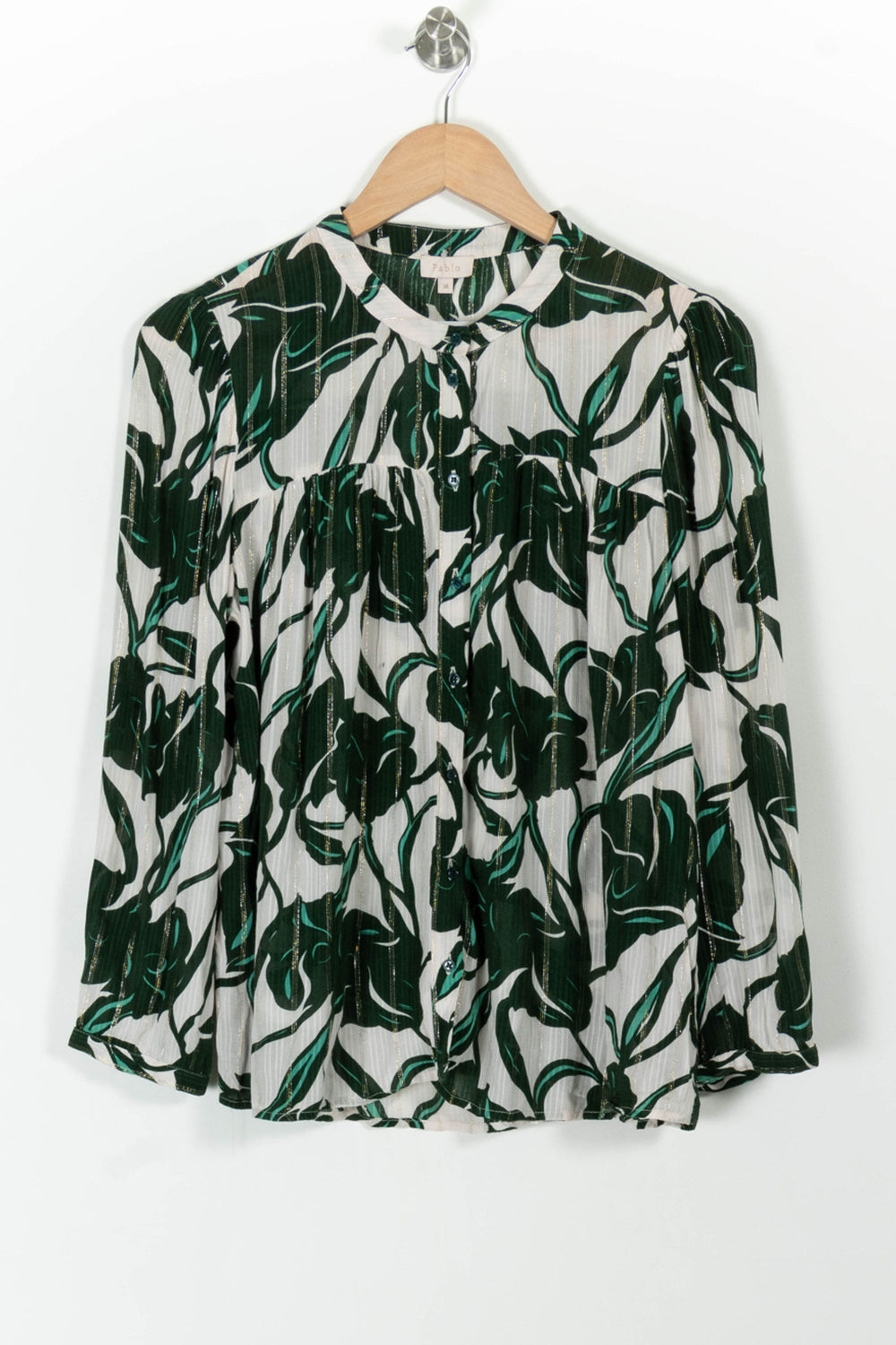 Blouse Verte et Blanche - Taille M/38 de la marque Pablo | PARAD99067 - Vendu par Paradigme - Image 2