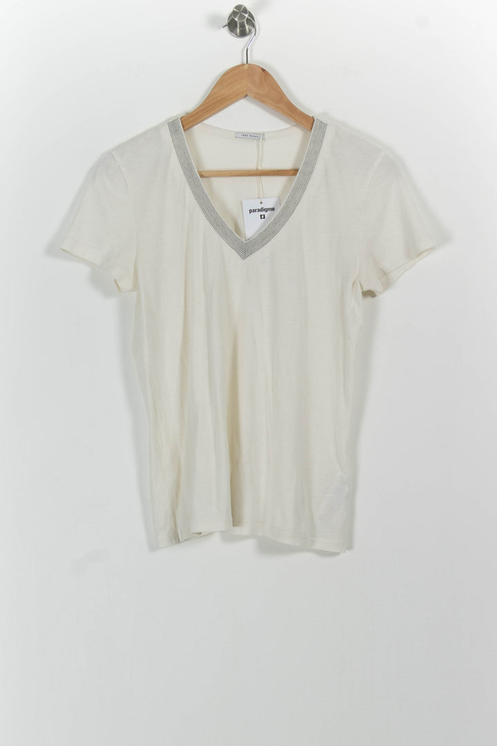 Tee-shirt Blanc et Gris - Taille S/36 de la marque IKKS | PARAD99076 - Vendu par Paradigme - Image 2