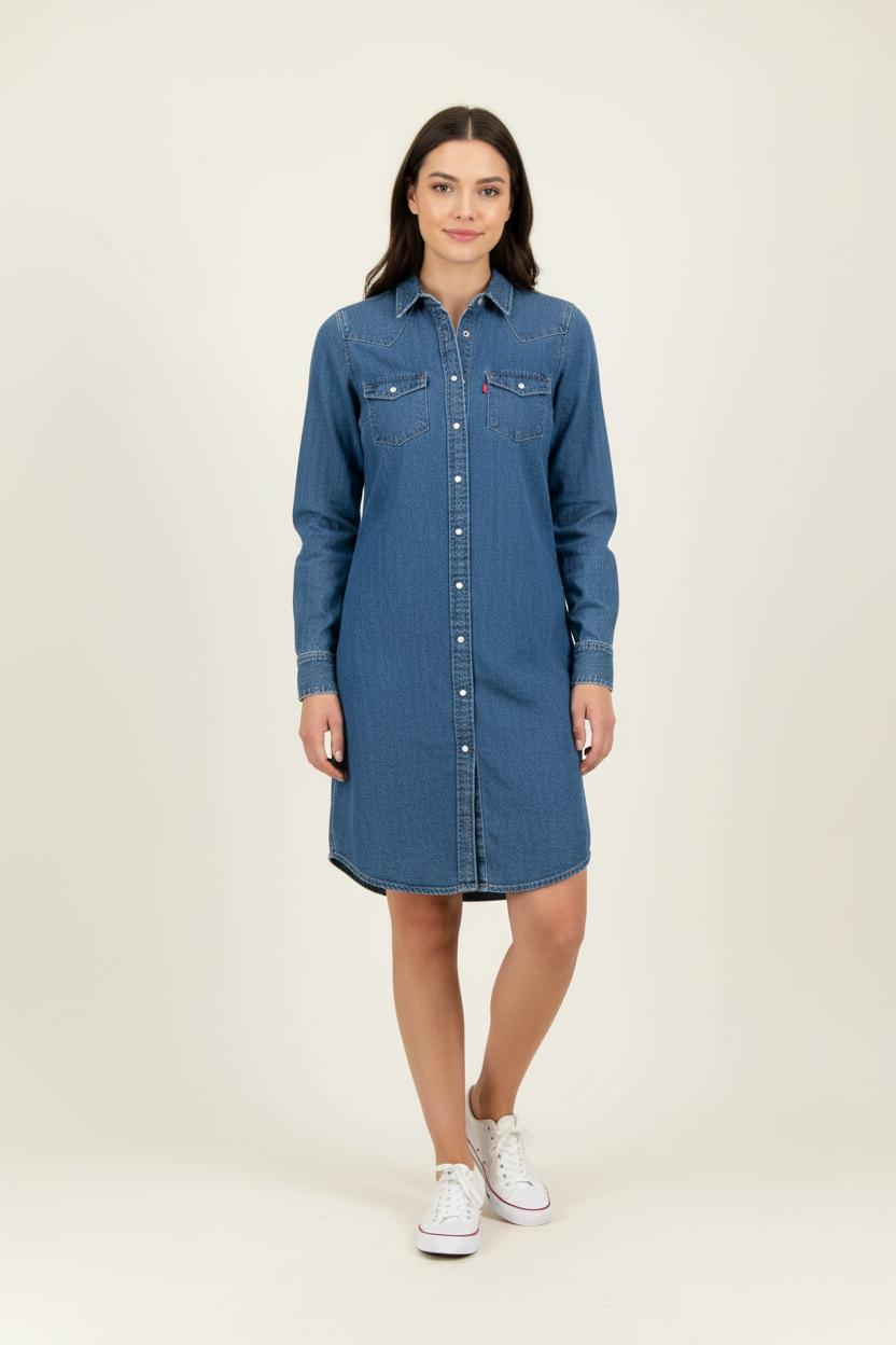 Robe Chemise Bleue - Taille XS/34 de la marque Levi's | PARAD99085 - Vendu par Paradigme - Image 1