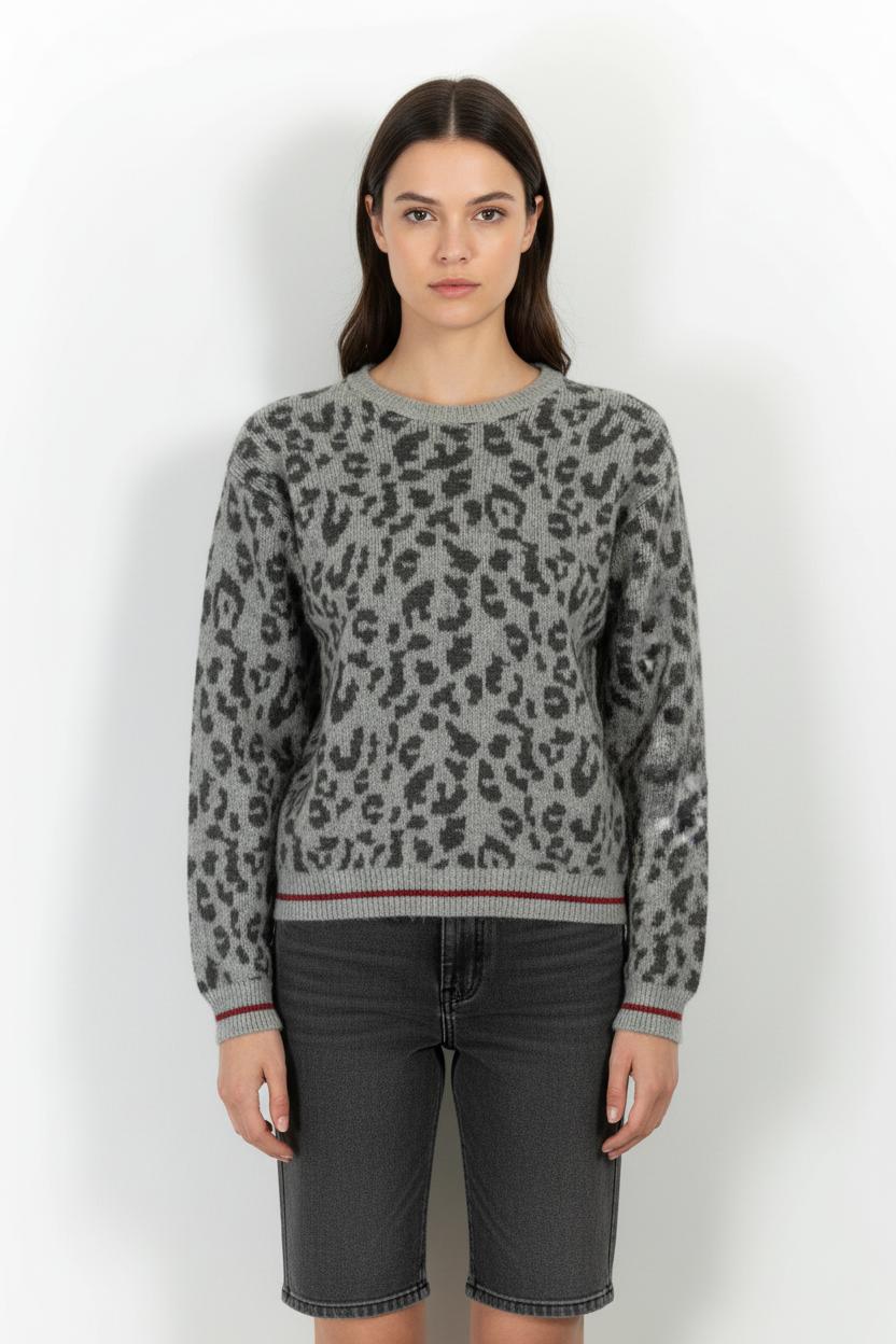 Pull Gris et Noir - Taille XS/34 de la marque Caroll | PARAD99090 - Vendu par Paradigme - Image 1