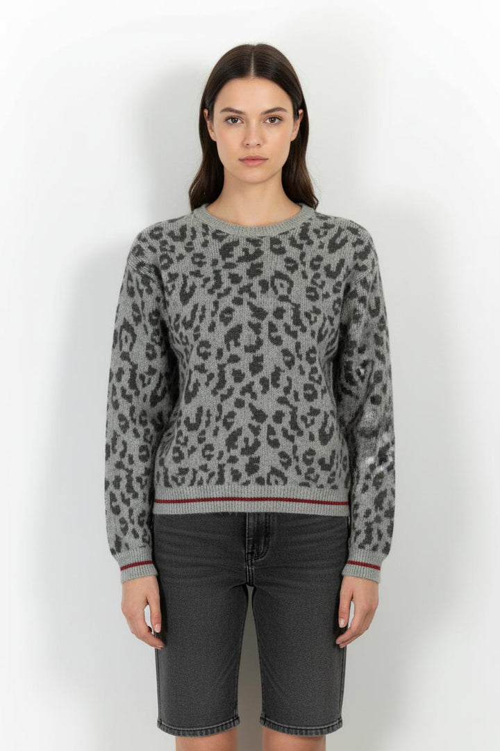 Pull Gris et Noir - Taille XS/34 de la marque Caroll | PARAD99090 - Vendu par Paradigme - Image 1