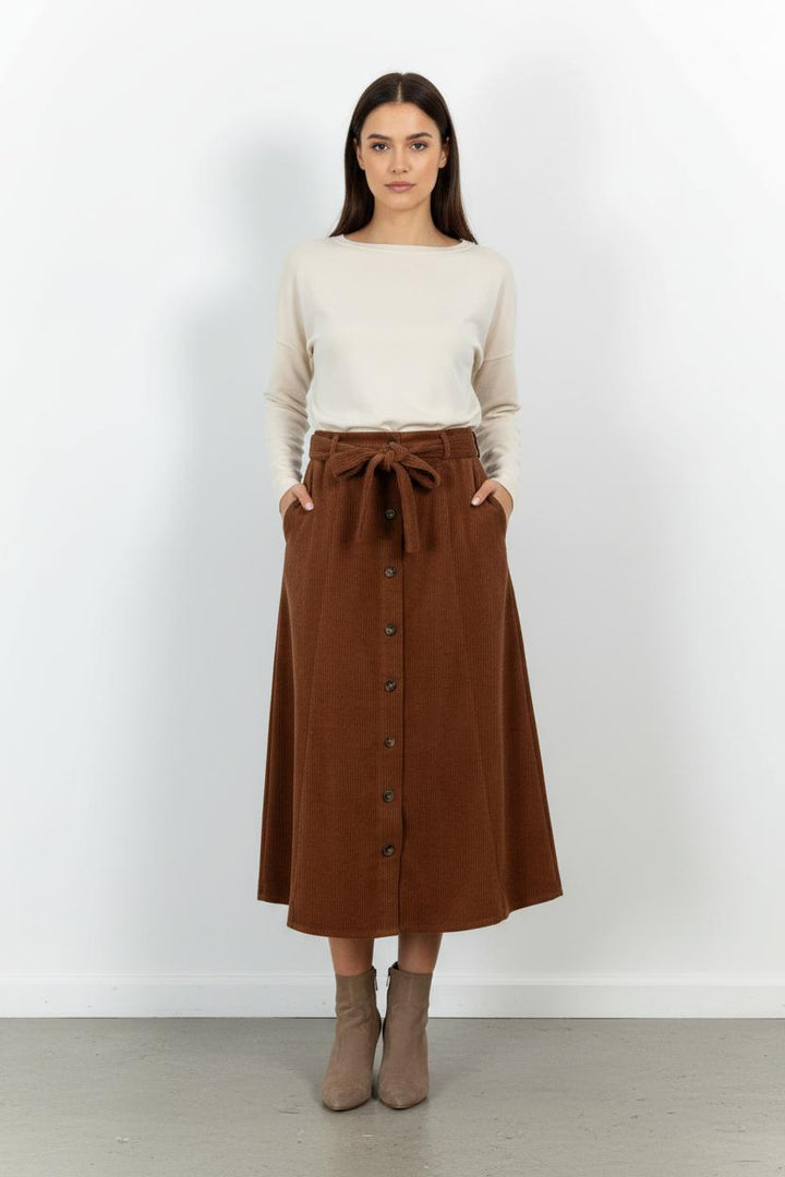 Jupe Longue Marron - Taille XS/34 de la marque La Fée Maraboutée | PARAD99093 - Vendu par Paradigme - Image 1
