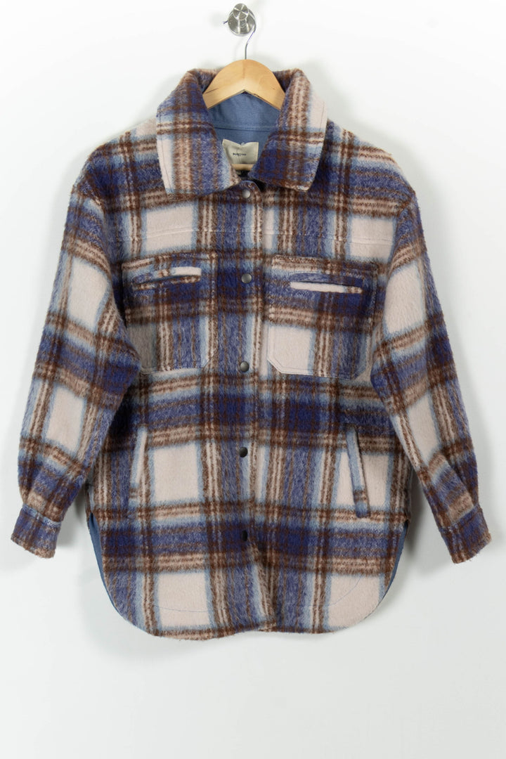 Veste À Carreaux Bleue et Marron - Taille S/36 de la marque Suncoo | PARAD99096 - Vendu par Paradigme - Image 2