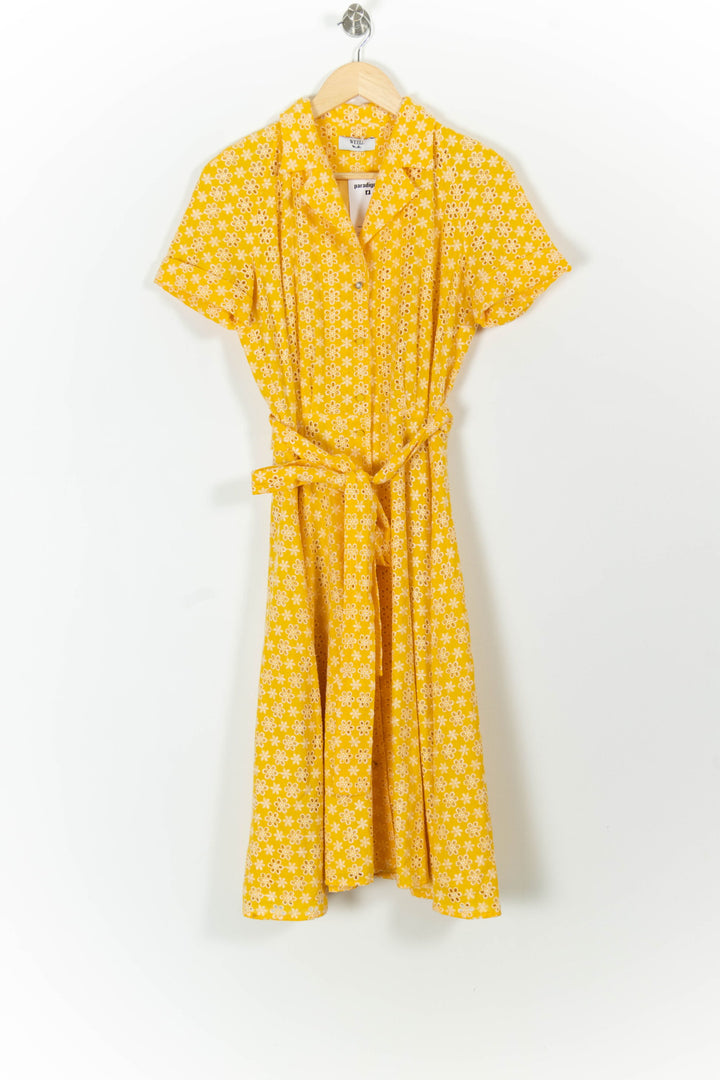 Robe Midi Jaune et Blanche - Taille M/38 de la marque Weill | PARAD99104 - Vendu par Paradigme - Image 2