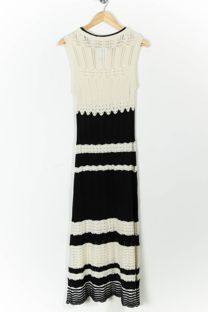 Robe Longue Blanche et Noire - Taille M/38 de la marque Vanessa Bruno | PARAD99124 - Vendu par Paradigme - Image 4