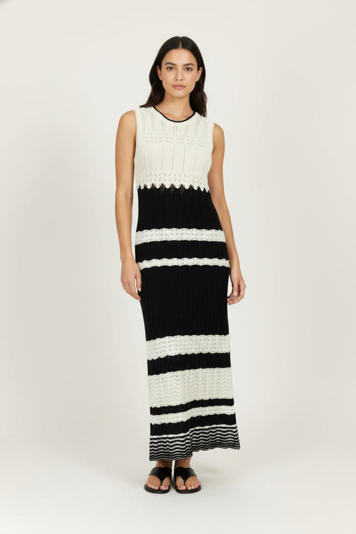 Robe Longue Blanche et Noire - Taille M/38 de la marque Vanessa Bruno | PARAD99124 - Vendu par Paradigme - Image 1