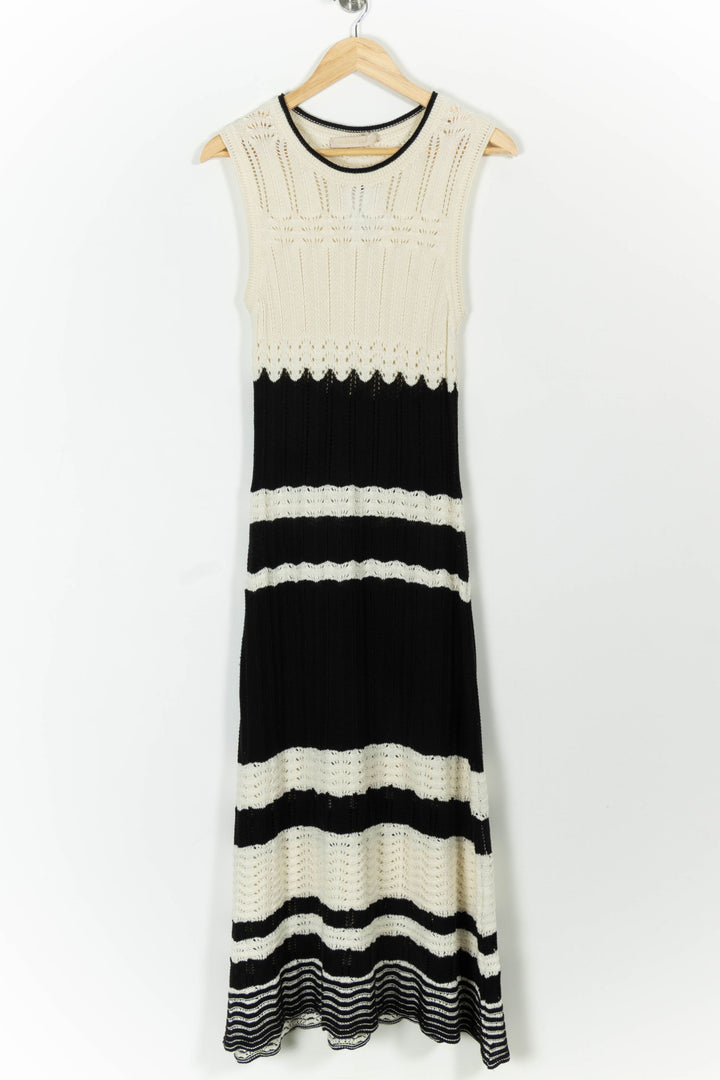 Robe Longue Blanche et Noire - Taille M/38 de la marque Vanessa Bruno | PARAD99124 - Vendu par Paradigme - Image 2