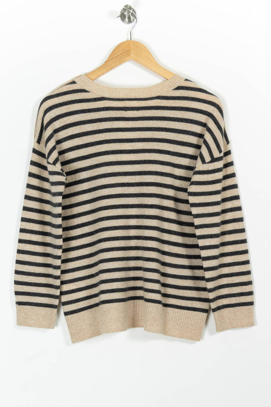 Pull Rayé Beige et Noir - Taille S/36 de la marque Des petits hauts | PARAD99129 - Vendu par Paradigme - Image 4