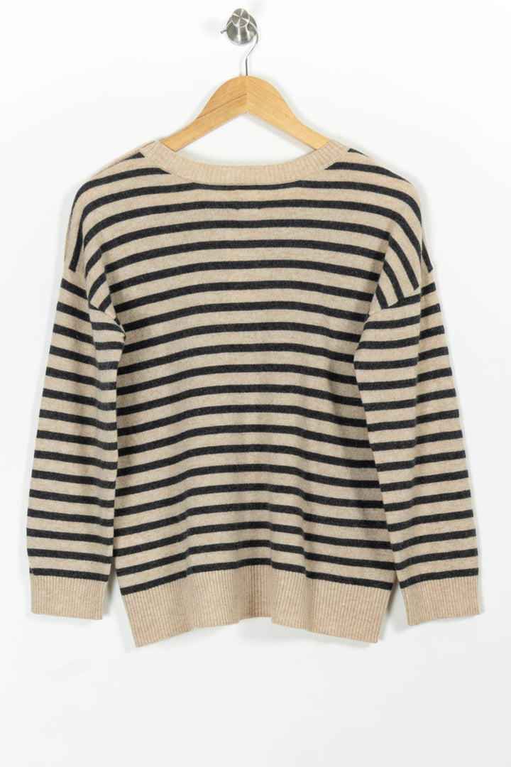 Pull Rayé Beige et Noir - Taille S/36 de la marque Des petits hauts | PARAD99129 - Vendu par Paradigme - Image 4