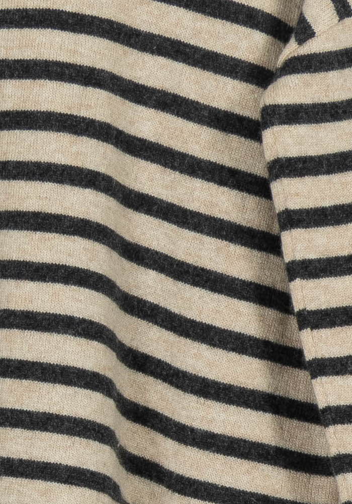 Pull Rayé Beige et Noir - Taille S/36 de la marque Des petits hauts | PARAD99129 - Vendu par Paradigme - Image 3