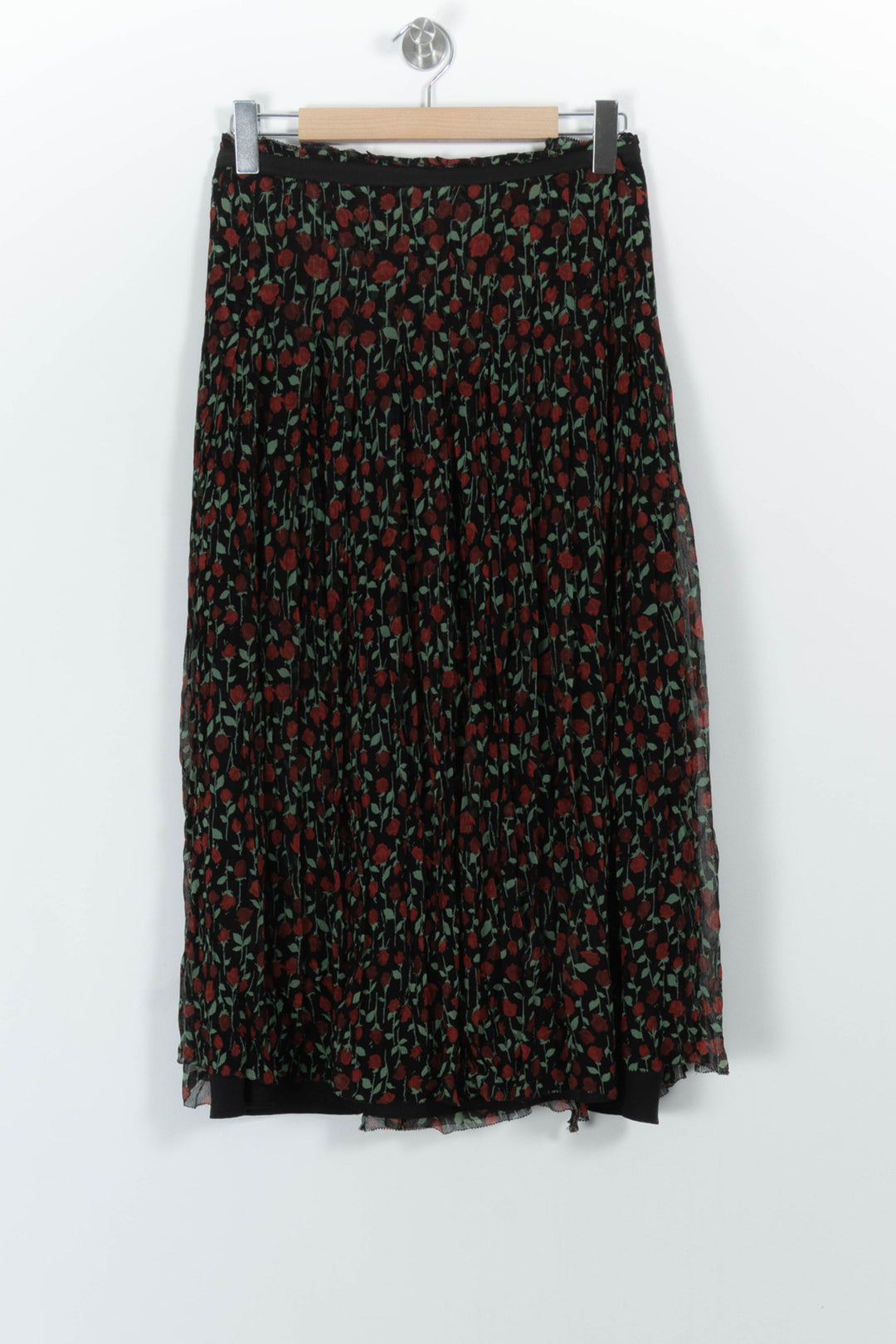 Jupe Plissée Noire et Rouge - Taille M/38 de la marque The Kooples | PARAD99134 - Vendu par Paradigme - Image 4
