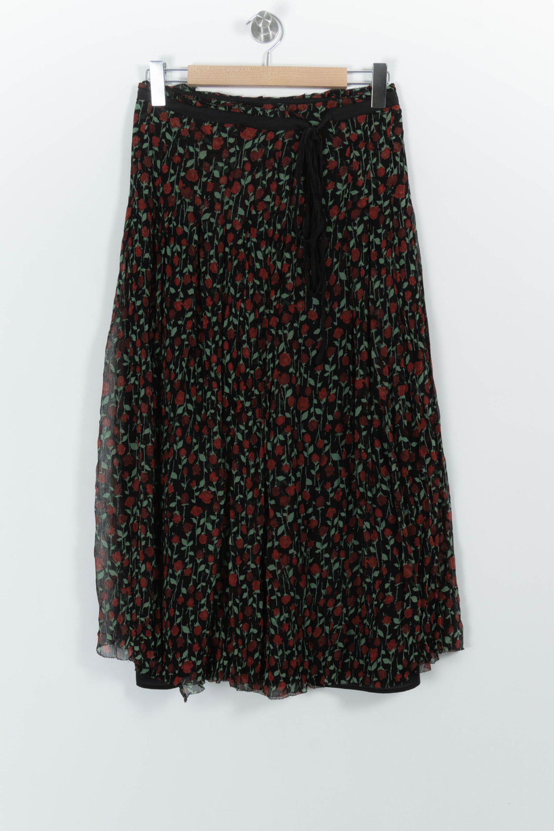 Jupe Plissée Noire et Rouge - Taille M/38 de la marque The Kooples | PARAD99134 - Vendu par Paradigme - Image 2