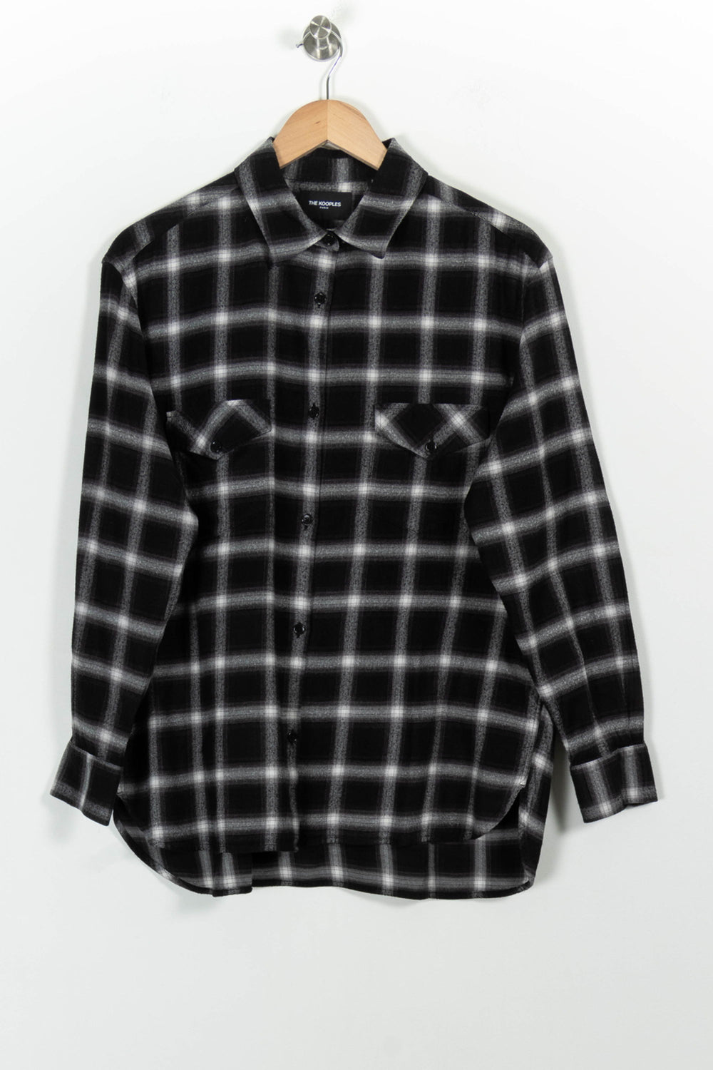 Chemise à Carreaux Noire et Blanche - Taille M/38 de la marque The Kooples | PARAD99136 - Vendu par Paradigme - Image 2