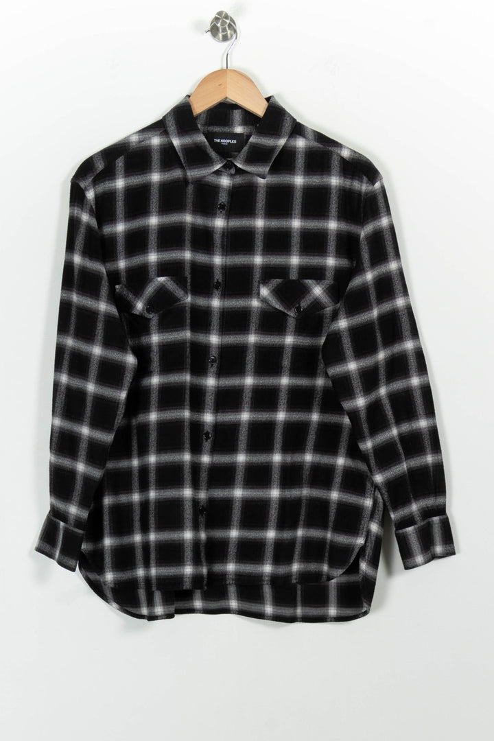 Chemise à Carreaux Noire et Blanche - Taille M/38 de la marque The Kooples | PARAD99136 - Vendu par Paradigme - Image 2