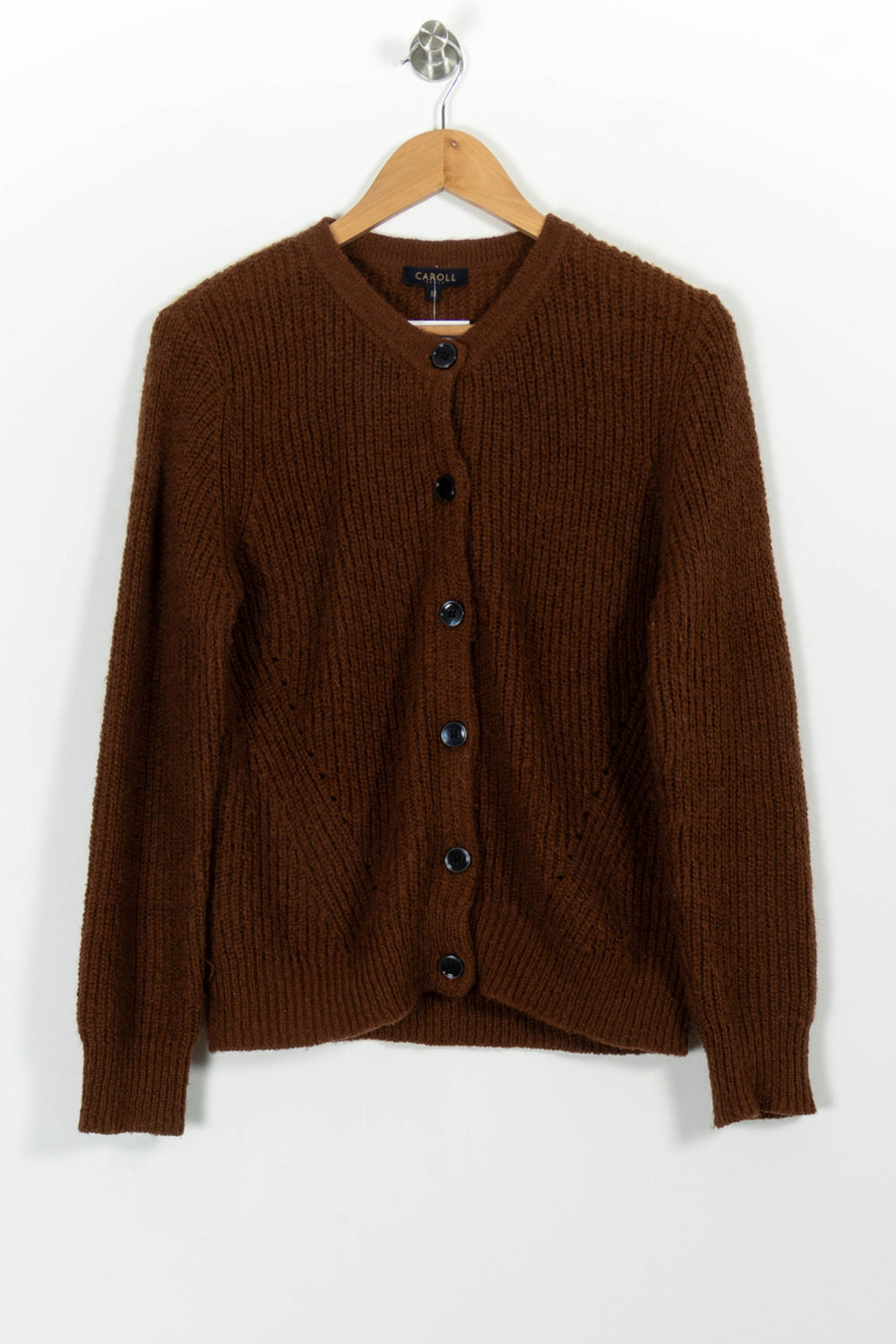 Cardigan Marron - Taille M/38 de la marque Caroll | PARAD99147 - Vendu par Paradigme - Image 2