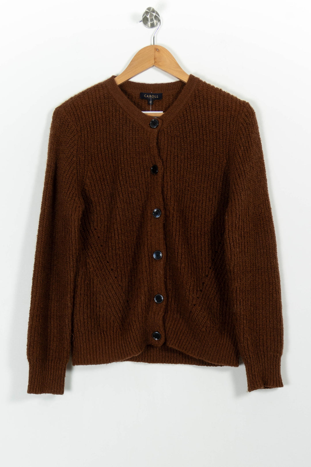 Cardigan Marron - Taille M/38 de la marque Caroll | PARAD99147 - Vendu par Paradigme - Image 2