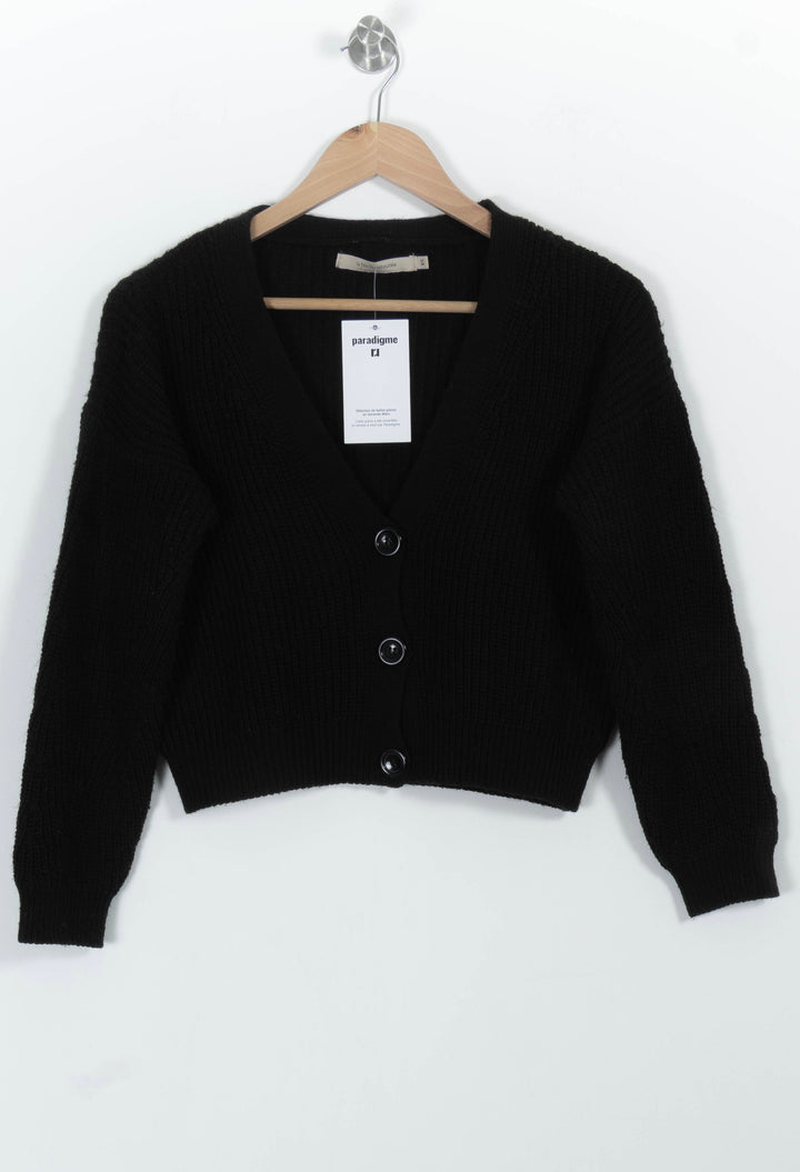 Cardigan Noir - Taille XS/34 de la marque La Fée Maraboutée | PARAD99148 - Vendu par Paradigme - Image 2