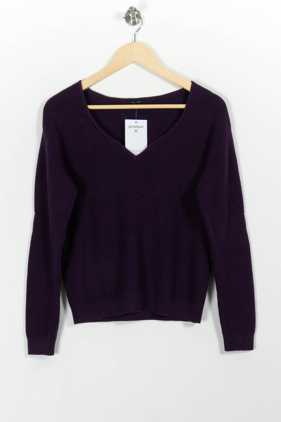 Pull Violet - Taille XS/34 de la marque One Step | PARAD99150 - Vendu par Paradigme - Image 2