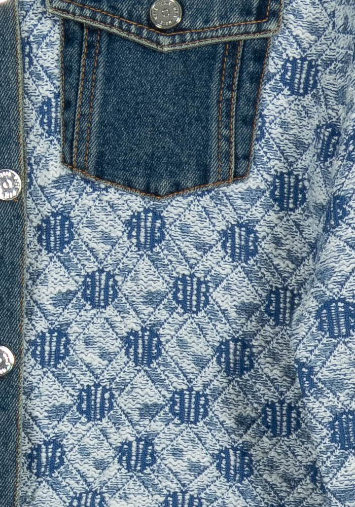 Veste en jean Bleu et Bleu clair - Taille L/40 de la marque Maje | PARAD99155 - Vendu par Paradigme - Image 3