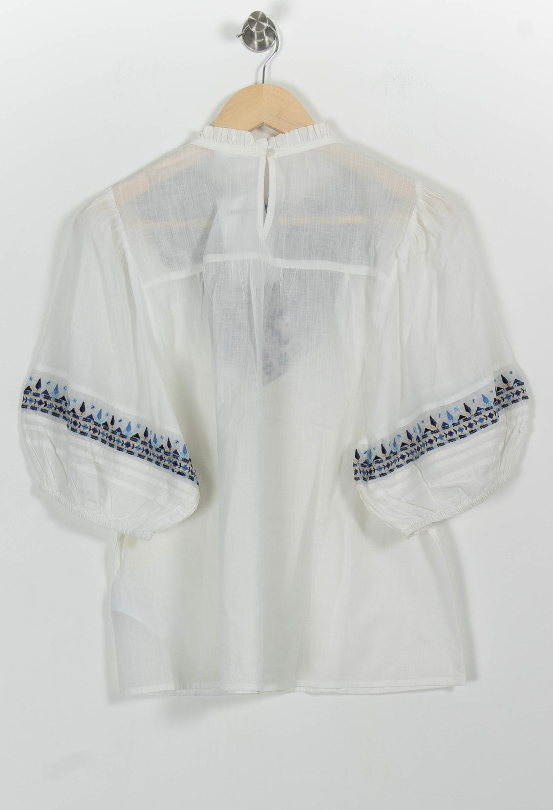 Blouse Blanche et Bleue - Taille L/40 de la marque Maison 123 | PARAD99156 - Vendu par Paradigme - Image 4