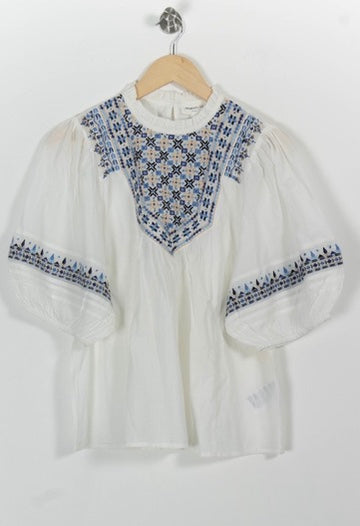 Blouse Blanche et Bleue - Taille L/40 de la marque Maison 123 | PARAD99156 - Vendu par Paradigme - Image 2