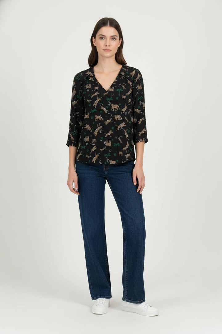 Blouse Noire et Verte - Taille S/36 de la marque Liu Jo | PARAD99165 - Vendu par Paradigme - Image 1