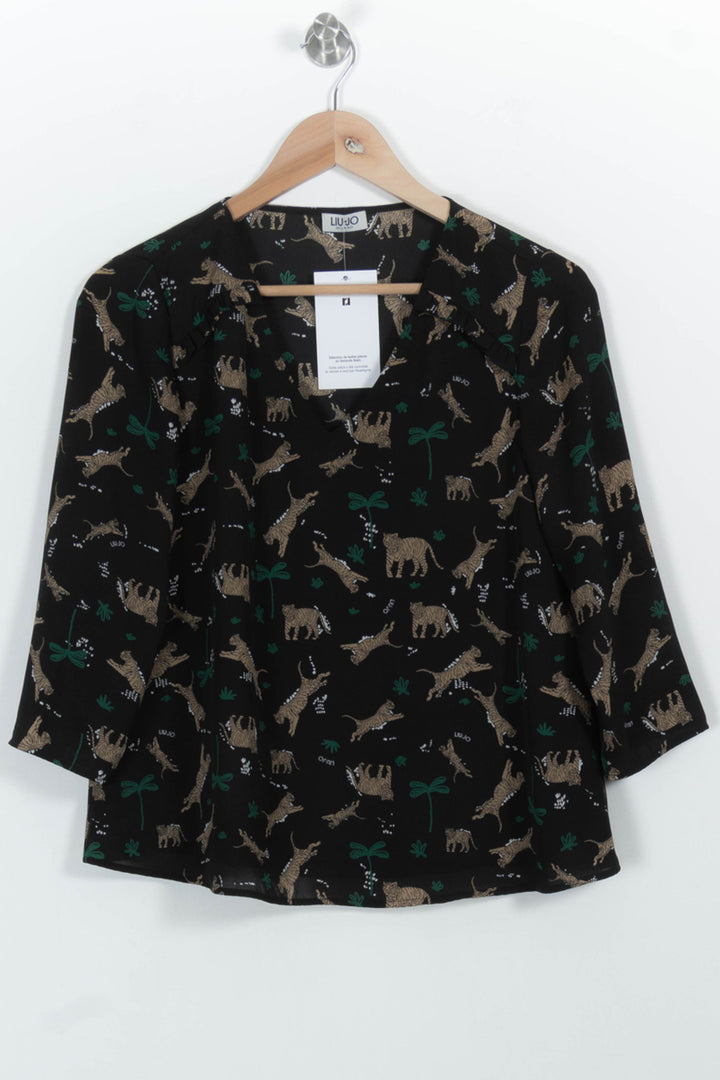 Blouse Noire et Verte - Taille S/36 de la marque Liu Jo | PARAD99165 - Vendu par Paradigme - Image 2