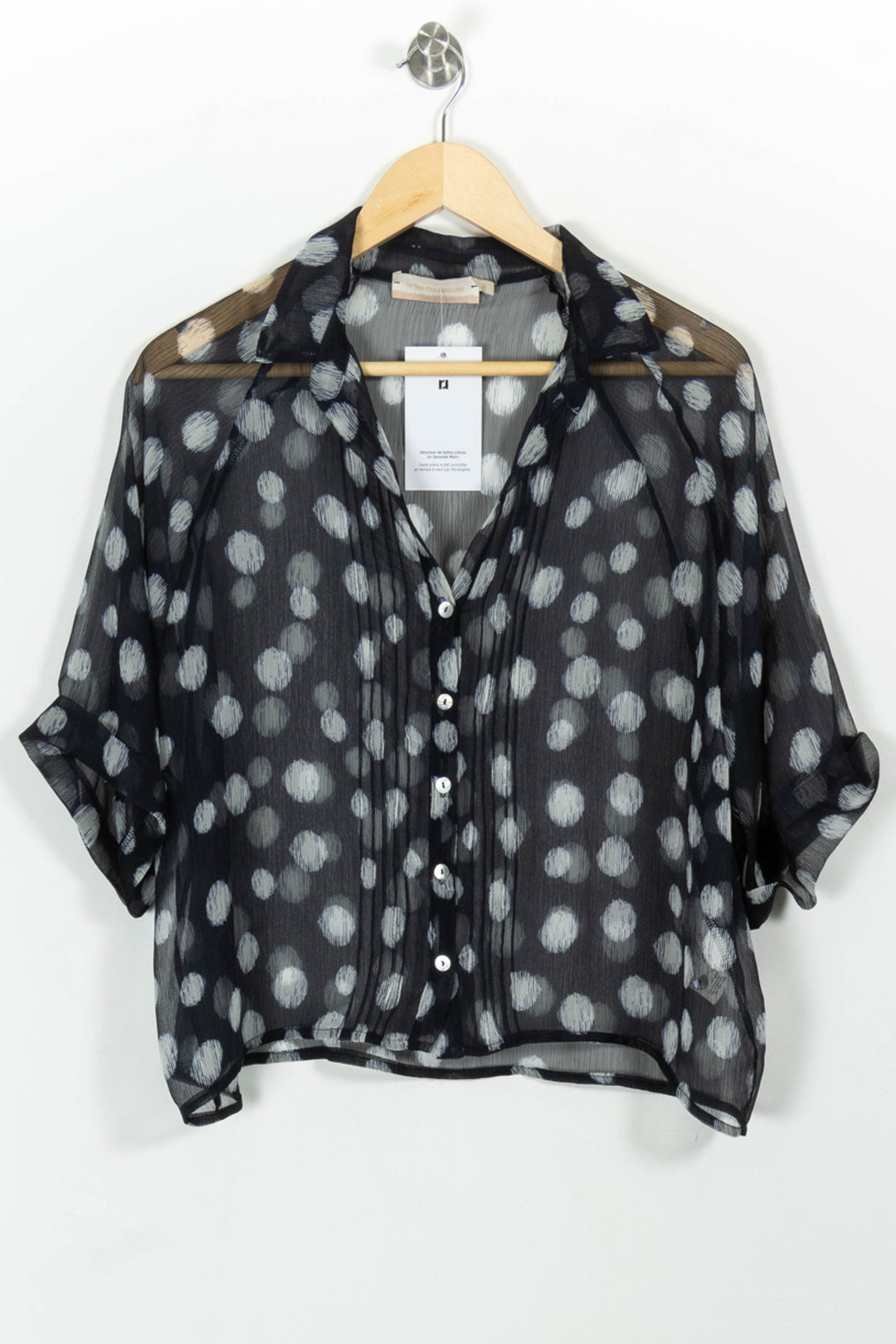 Chemisier Noir et Blanc - Taille S/36 de la marque La Fée Maraboutée | PARAD99167 - Vendu par Paradigme - Image 2