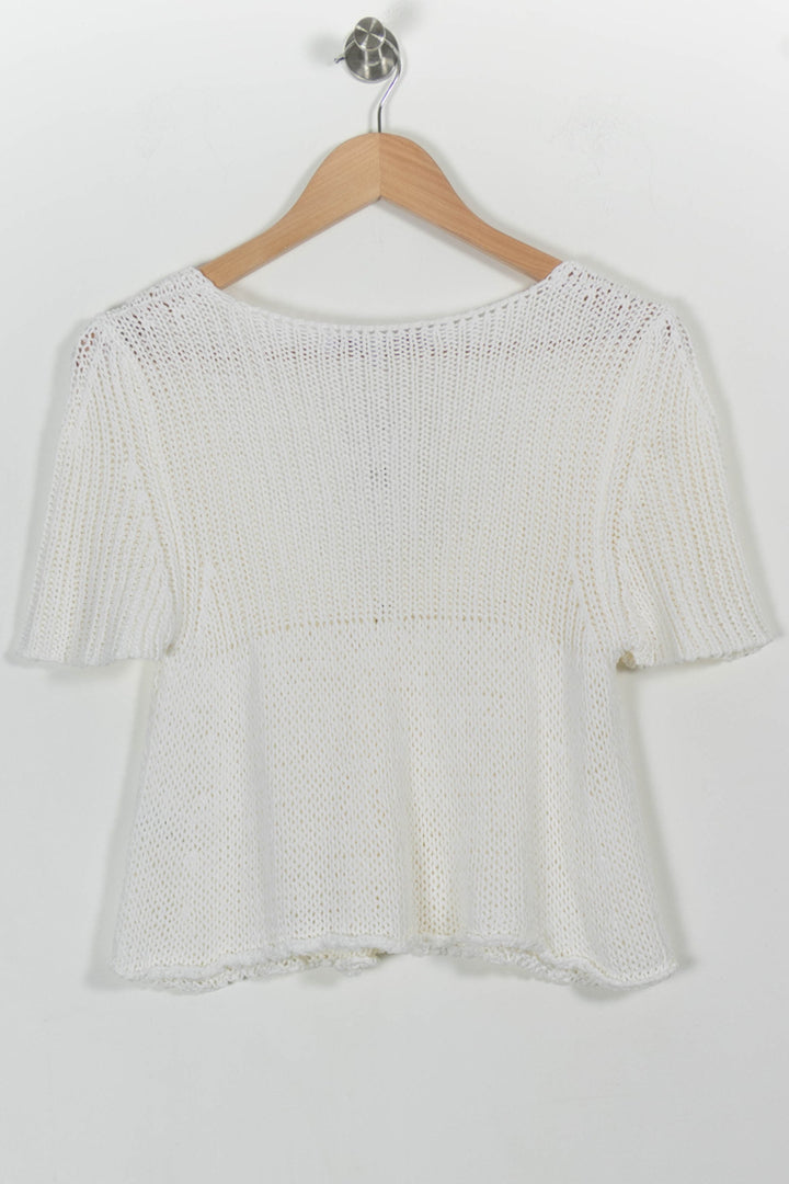 Gilet Blanc - Taille S/36 de la marque La Fée Maraboutée | PARAD99168 - Vendu par Paradigme - Image 4