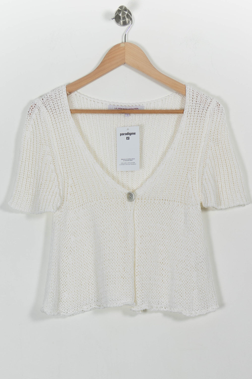 Gilet Blanc - Taille S/36 de la marque La Fée Maraboutée | PARAD99168 - Vendu par Paradigme - Image 2