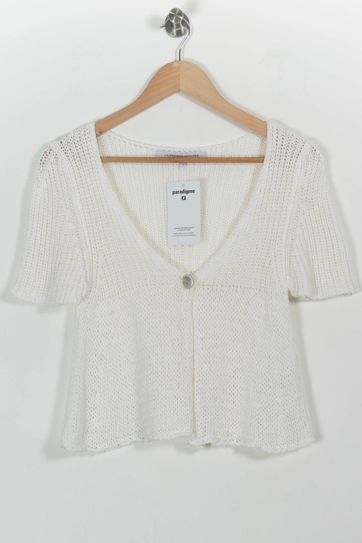 Gilet Blanc - Taille S/36 de la marque La Fée Maraboutée | PARAD99168 - Vendu par Paradigme - Image 2