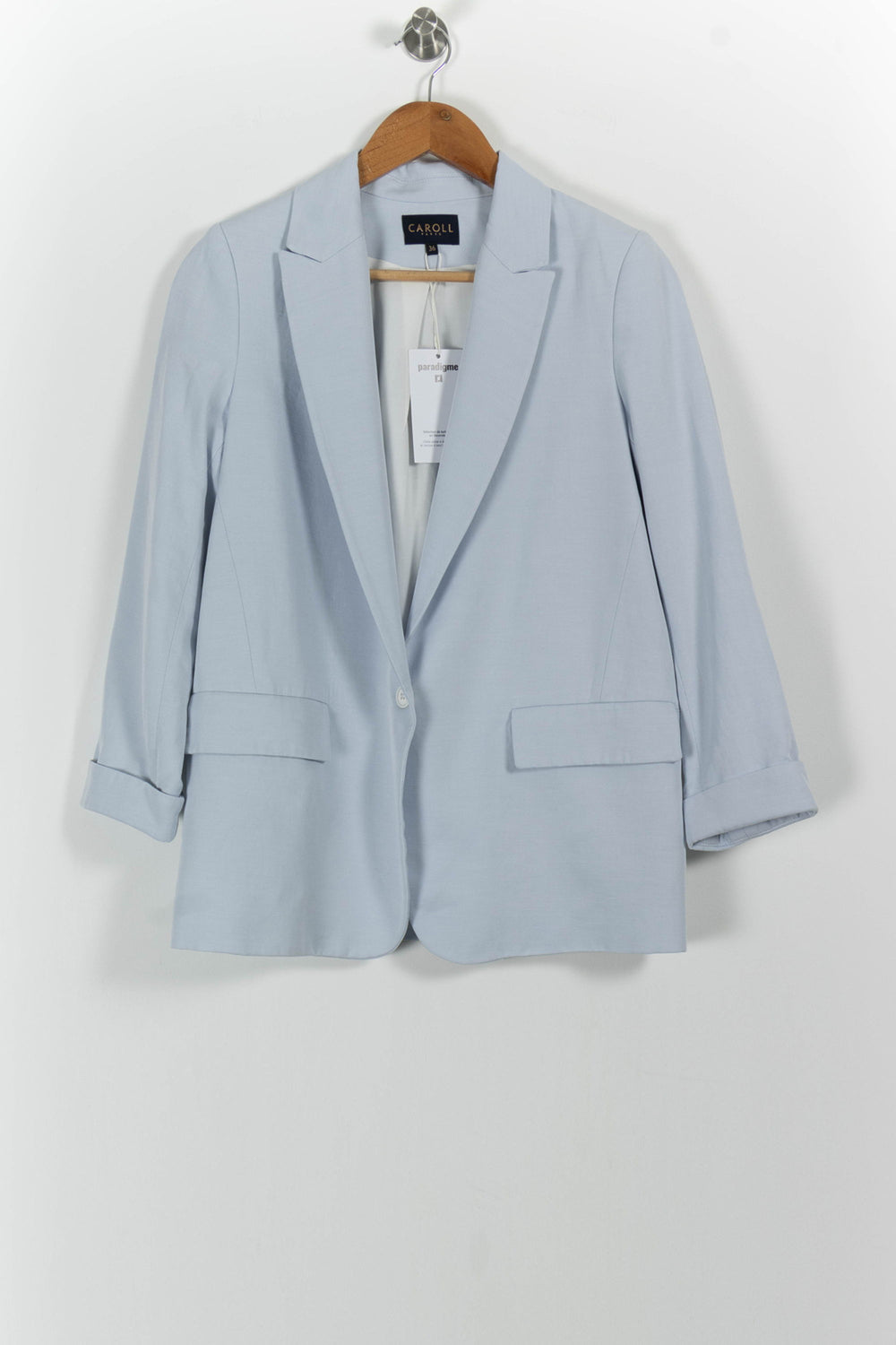Blazer Bleu Clair - Taille S/36 de la marque Caroll | PARAD99170 - Vendu par Paradigme - Image 2