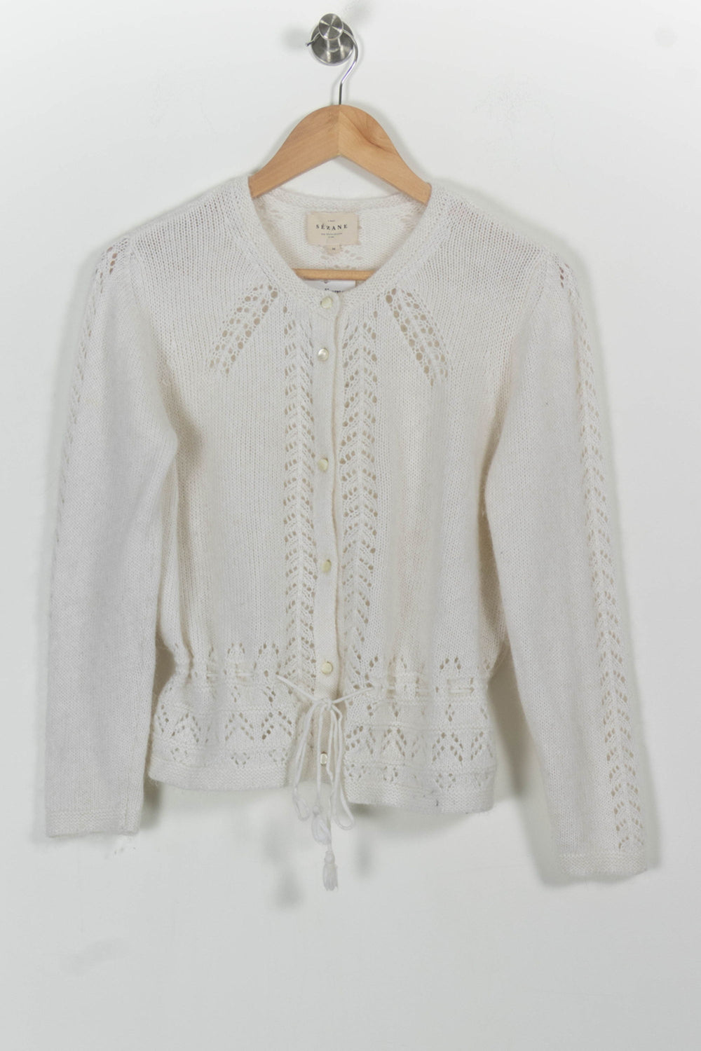 Cardigan Blanc - Taille S/36 de la marque Sézane | PARAD99178 - Vendu par Paradigme - Image 2