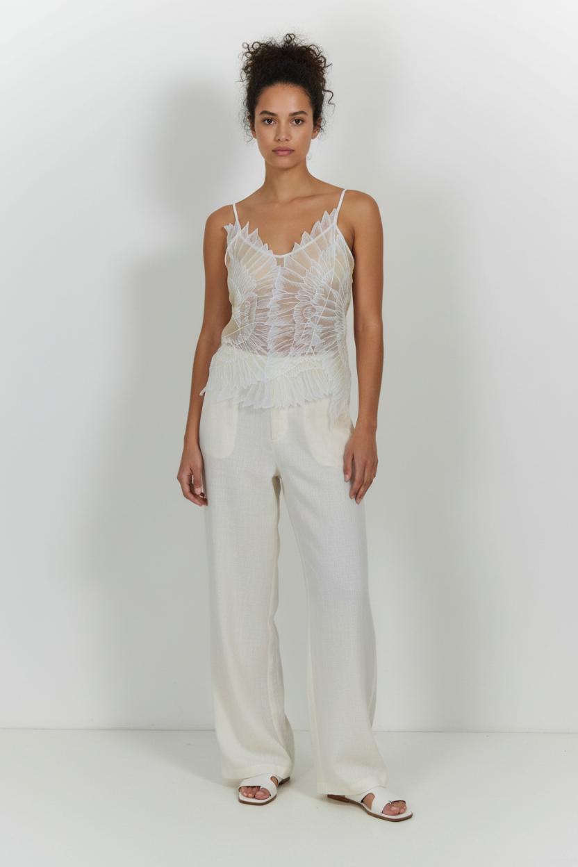 Débardeur Beige et Blanc - Taille S/36 de la marque Comptoir des Cotonniers | PARAD99180 - Vendu par Paradigme - Image 1