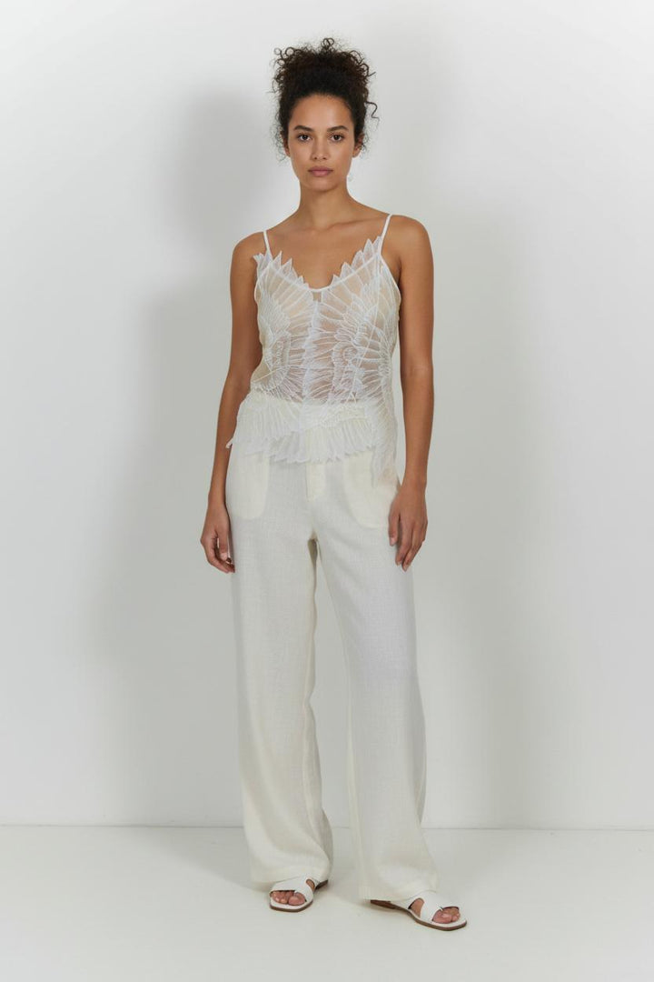 Débardeur Beige et Blanc - Taille S/36 de la marque Comptoir des Cotonniers | PARAD99180 - Vendu par Paradigme - Image 1