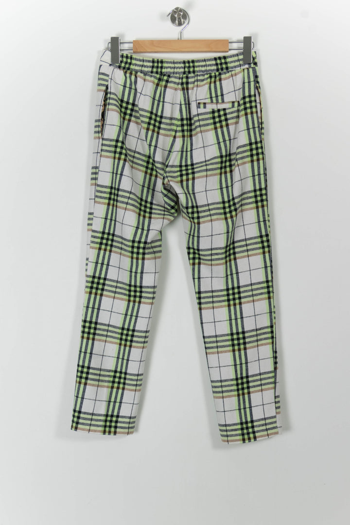 Pantalon à Carreaux Blanc et Vert - Taille M/38 de la marque Imprevu | PARAD99198 - Vendu par Paradigme - Image 4