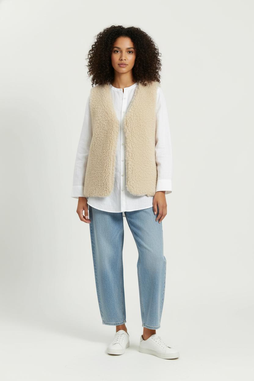 Gilet Sans Manches Beige - Taille S/36 de la marque Imprevu | PARAD99199 - Vendu par Paradigme - Image 1