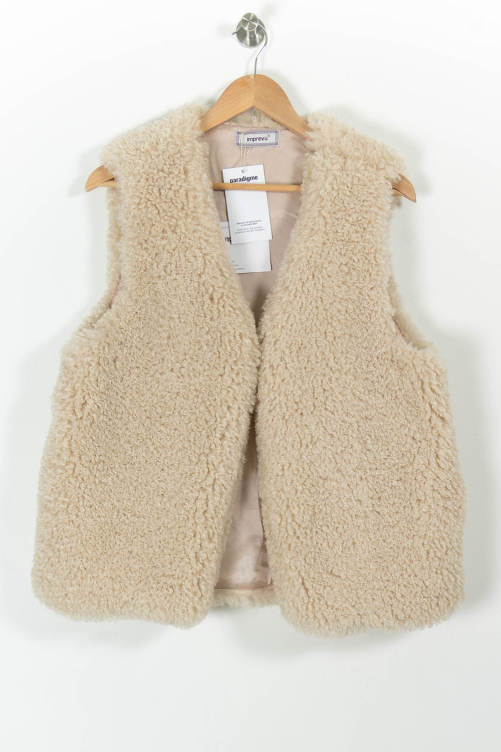 Gilet Sans Manches Beige - Taille S/36 de la marque Imprevu | PARAD99199 - Vendu par Paradigme - Image 2