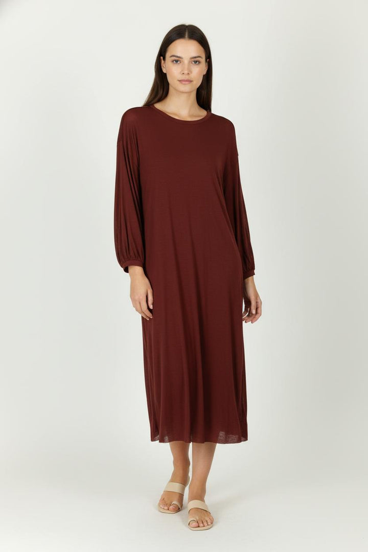 Robe Midi Bordeaux - Taille XS/34 de la marque American Vintage | PARAD99202 - Vendu par Paradigme - Image 1