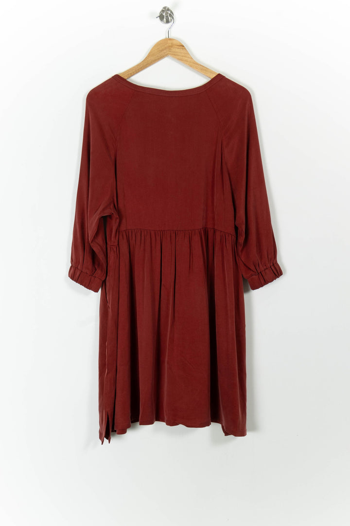 Robe Midi Bordeaux - Taille S/36 de la marque American Vintage | PARAD99203 - Vendu par Paradigme - Image 4