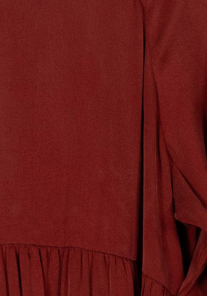 Robe Midi Bordeaux - Taille S/36 de la marque American Vintage | PARAD99203 - Vendu par Paradigme - Image 3