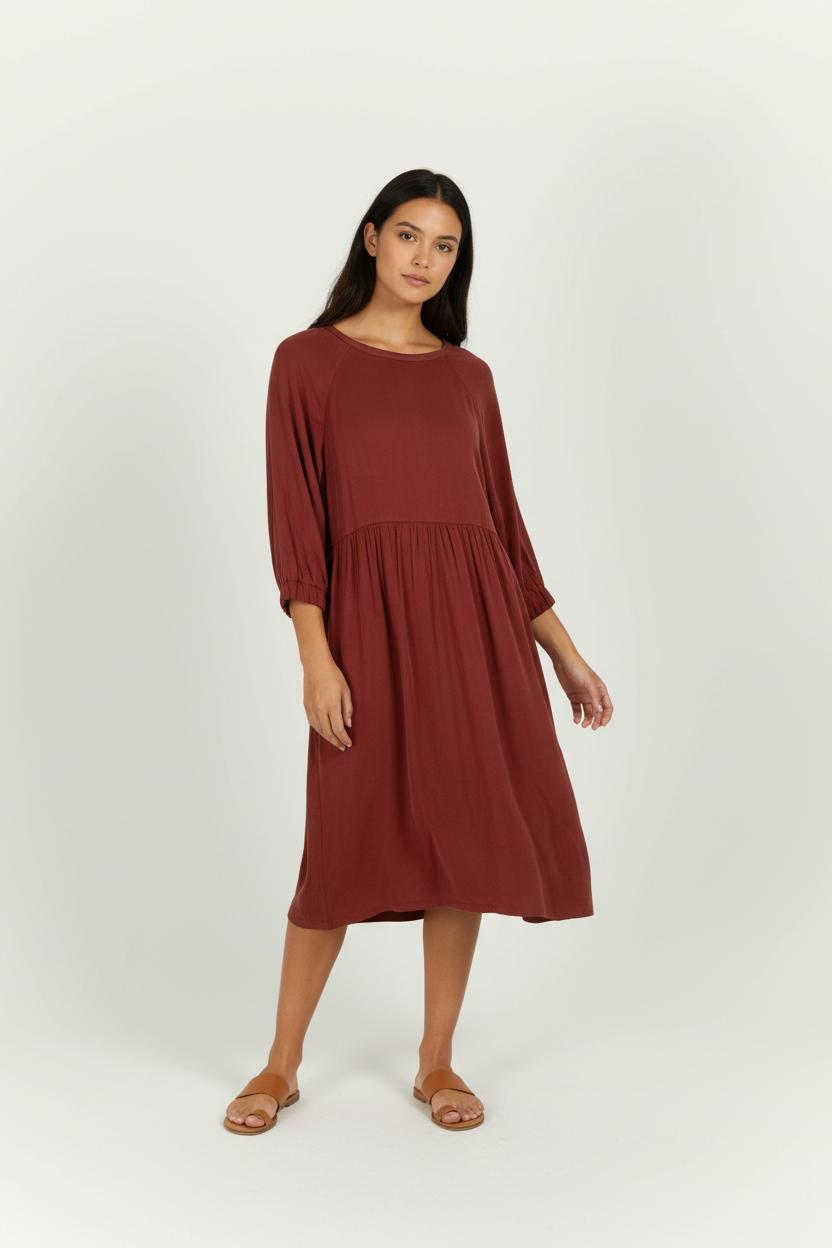 Robe Midi Bordeaux - Taille S/36 de la marque American Vintage | PARAD99203 - Vendu par Paradigme - Image 1